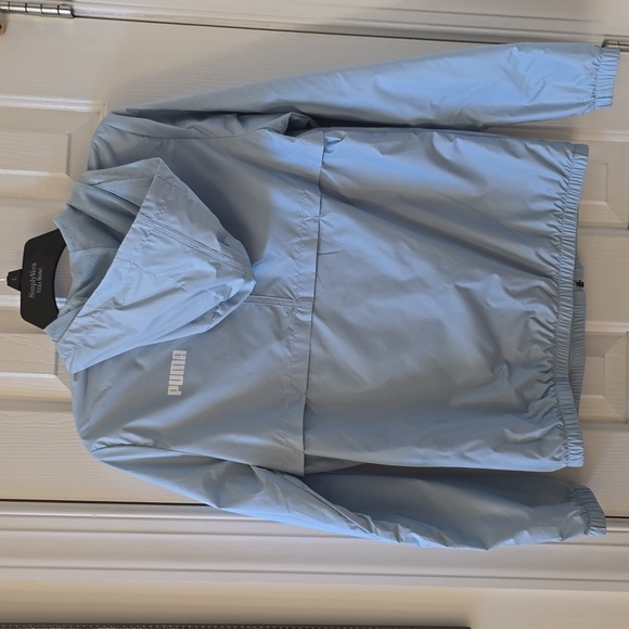 PUMA BRAND SIGNATURE WOMEN'S LIGHT BLUE FRONT ZIPPERED HOODED JACKET SIZE SMALL - Picture 10 of 16